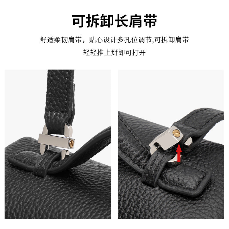 Korean Style Lunch Box Bag Insulated Bag ins Wind Backpack Women's Soft Leather Large Capacity High-end Simple College Style Backpack