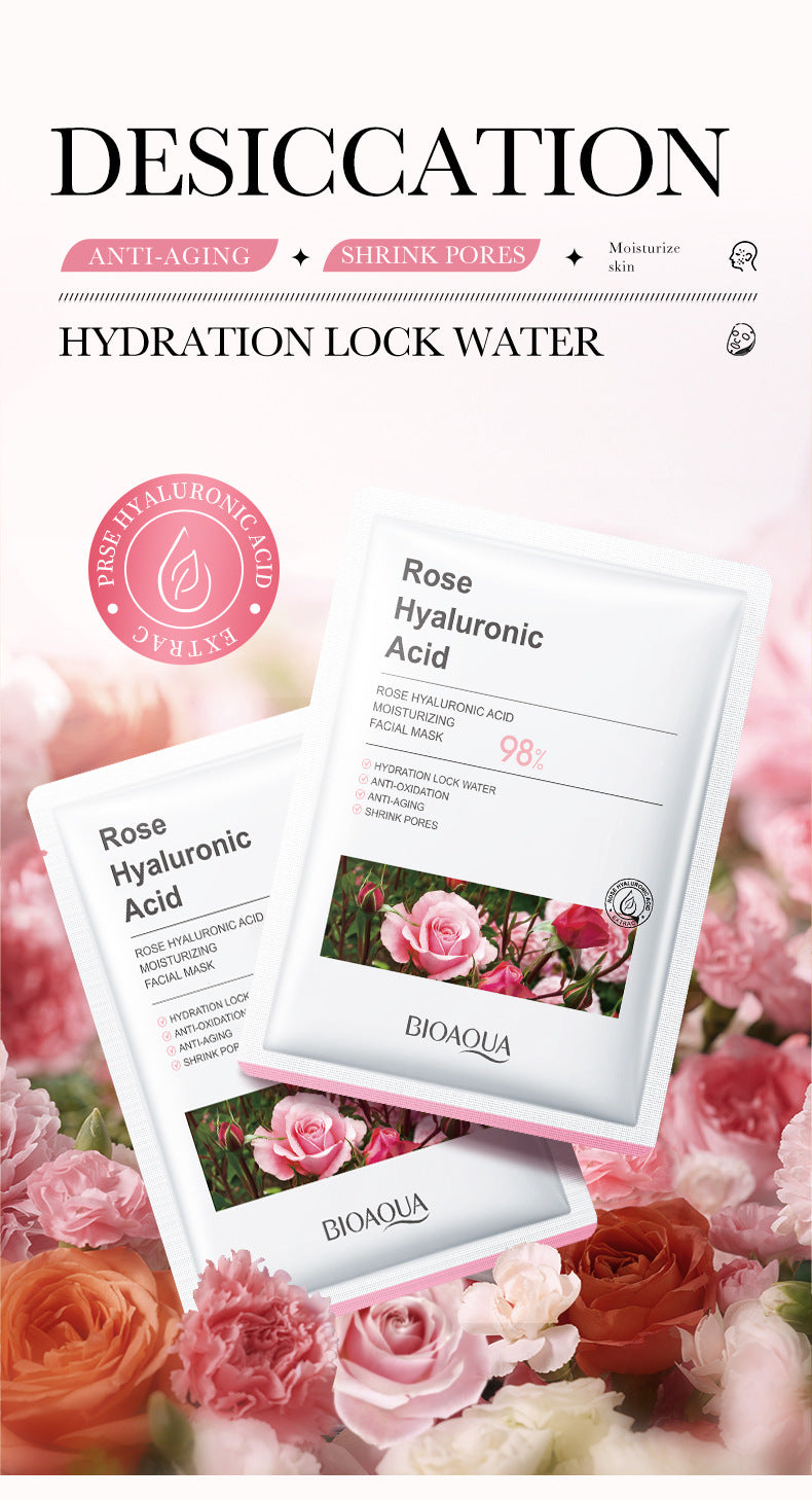 Rose Mask25g BIOAOUA Hyaluronic Acid Moisturizing Hydrating Tablets for Cross-Border Wholesale