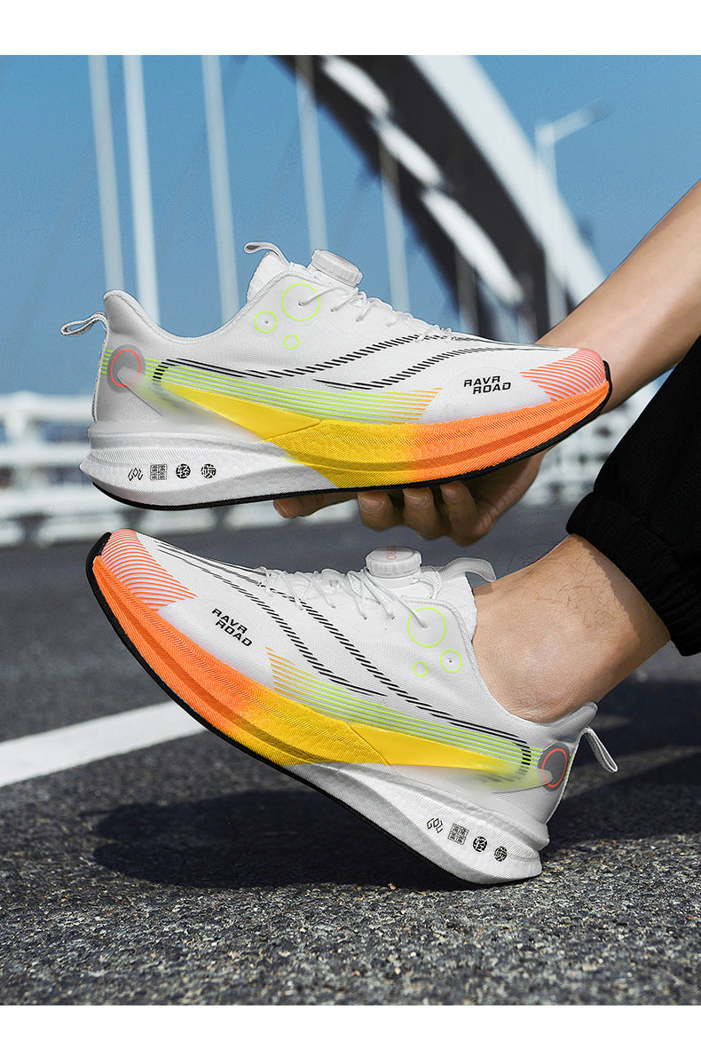 Red Rabbit8PRO Full-length Carbon Plate Men's and Women's Youth Racing Breathable Mesh Running Shoes Rotating Buckle Shock-absorbing Sports Shoes