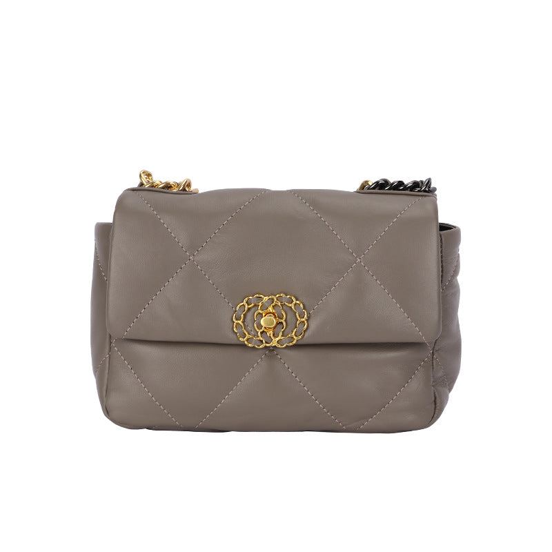 French Retro New Soft Elegant Sheepskin Shoulder Bag Clutch Trendy Fashion Chain Crossbody Women's Bag