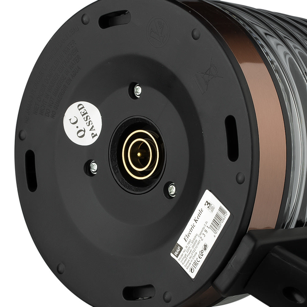 RAF European Standard Transparent Glass2.2L Electric Kettle Automatic Large Capacity Multi-Functional Kettle Overheat Protection