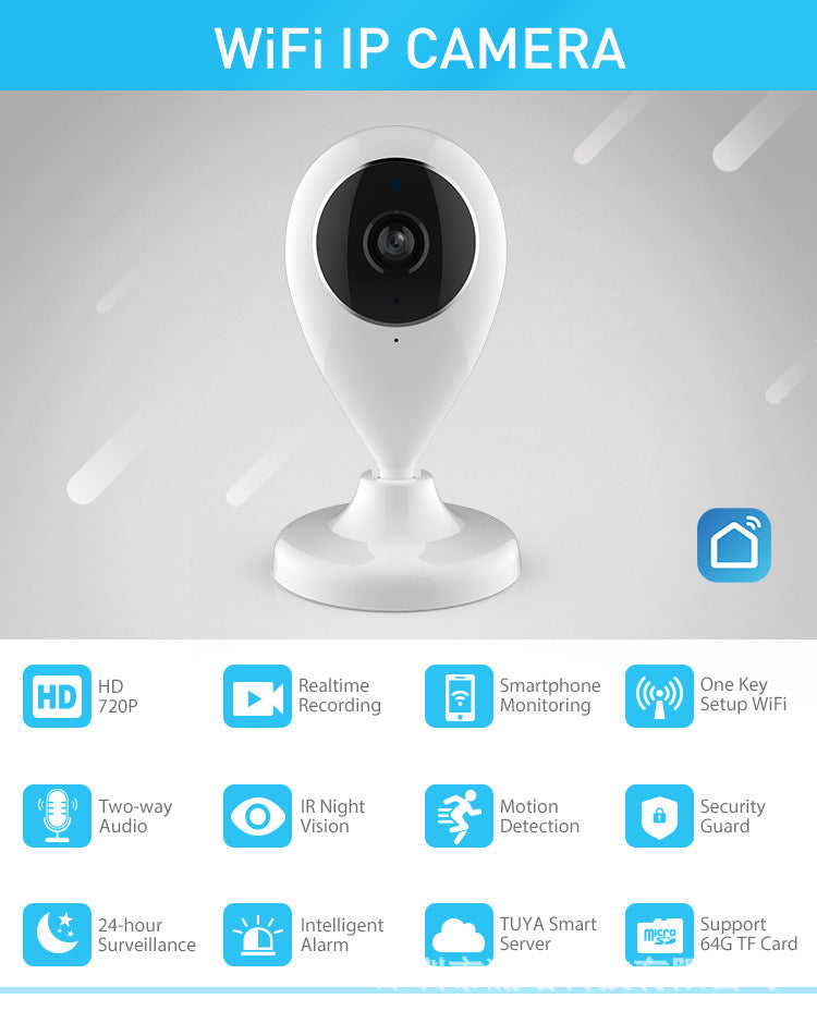 Surveillance Camera Small Water Drop Mobile Phone Remote HD Smart Selection for Home Use1080P Hd wifi Wireless Network