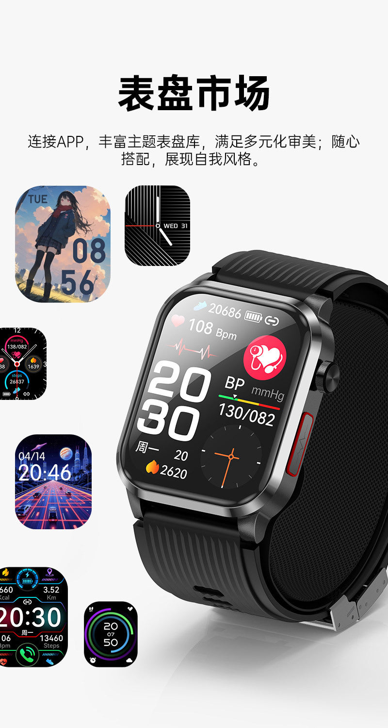 P300pro Air Pump Type Blood Pressure Smart Health Watch ECG Blood Sugar Monitoring Air Pump Blood Pressure Smart Watch