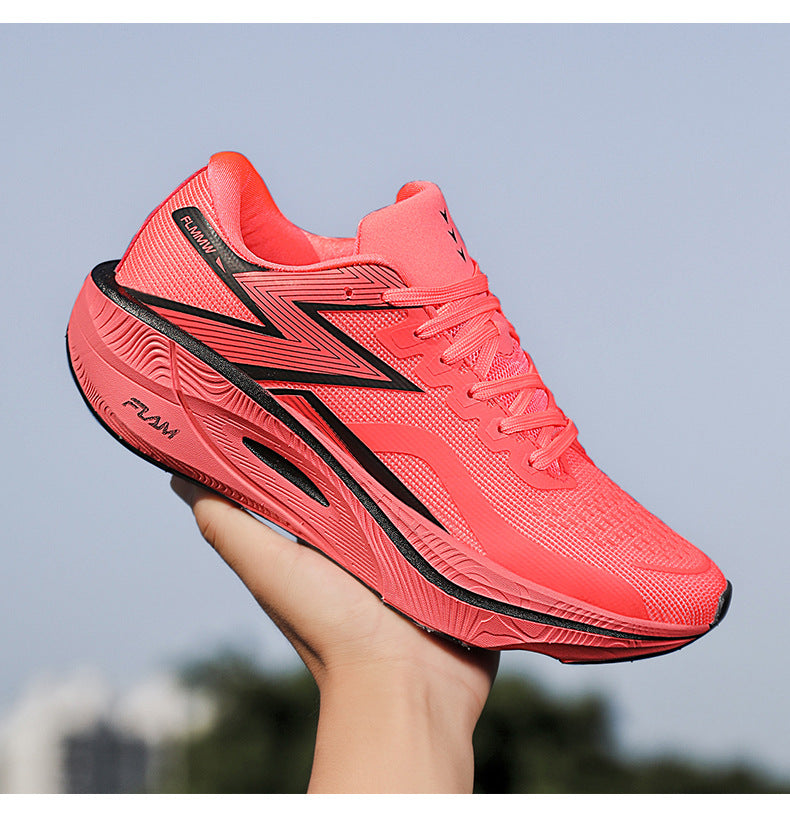 Summer New Mesh Breathable Carbon Plate Ultra-light Sports Shoes for Teenagers Couples Casual Fashion High Elastic Soft Sole Running Shoes