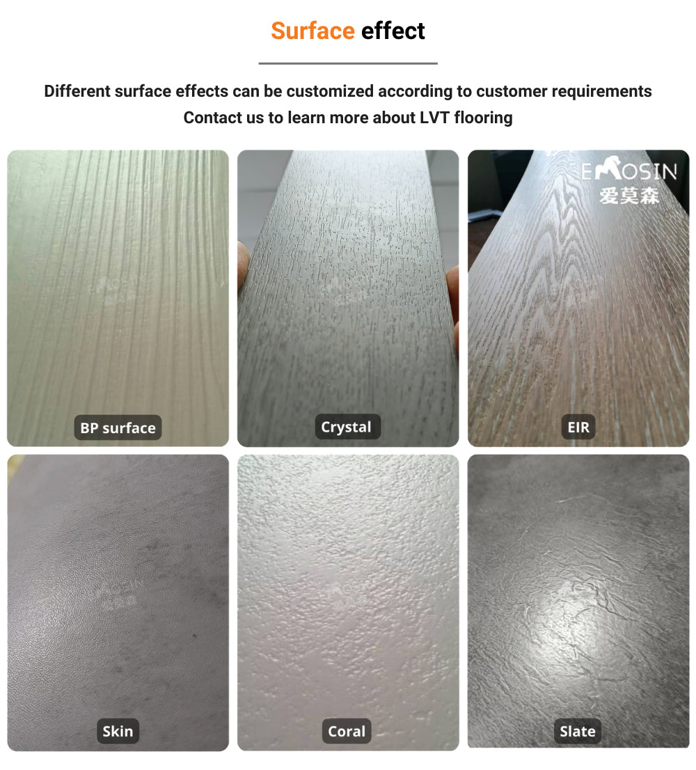Commercial Grade with Glued on 5mm Waterproof Tile Gluedown Luxury Vinyl Plank Flooring Glue Down Lvp Lvt Flooring
