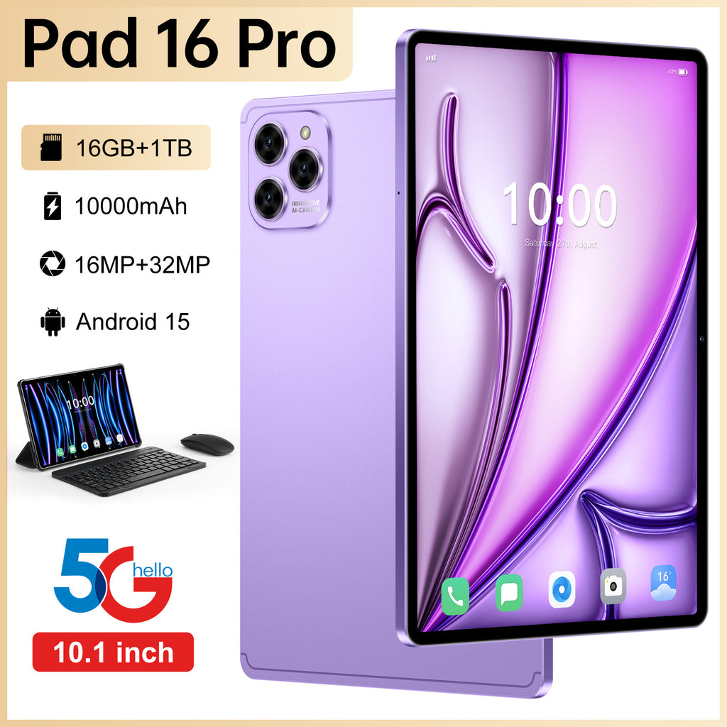 New model factory exclusive Pad 16 Pro Android Smart Tablet PC10Supports inch screen WiFi Bluetooth