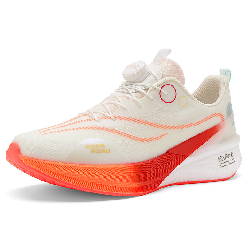 Red Rabbit8PRO Full-length Carbon Plate Men's and Women's Youth Racing Breathable Mesh Running Shoes Rotating Buckle Shock-absorbing Sports Shoes