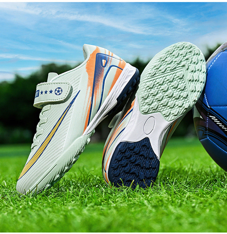 2025World Cup Children's Soccer Shoes Boys Youth Students Girls Spike Long Spike Competition Training Sports Shoes