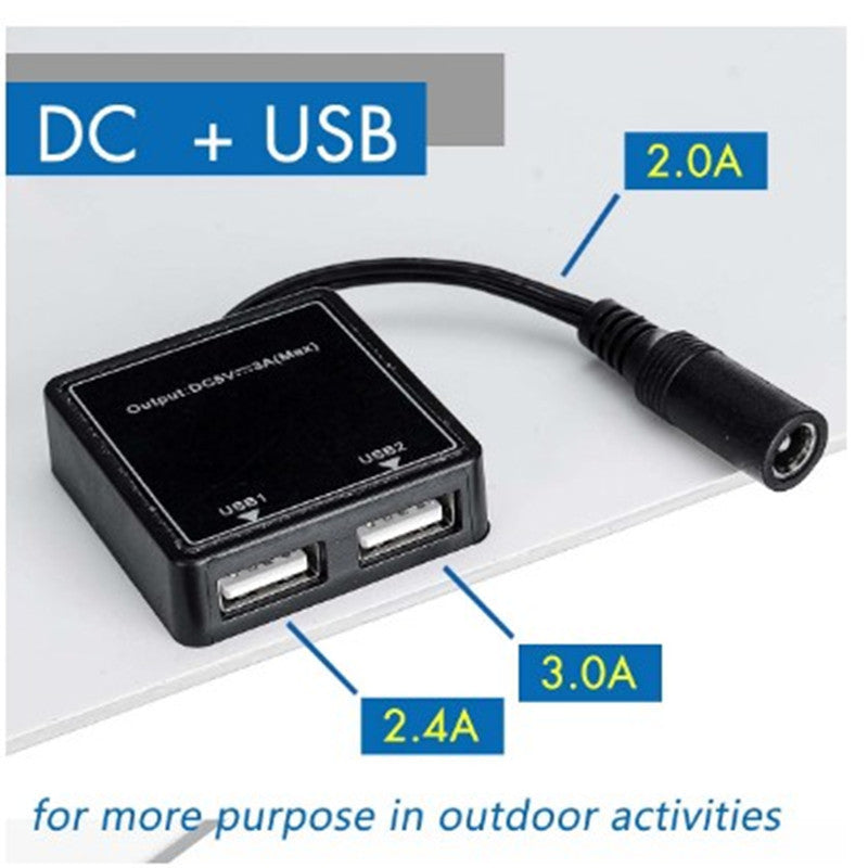 Single Crystal30W5V12V18V Double USB Output Solar Panel Outdoor Semi-Flexible Photovoltaic Solar Panel Assembly