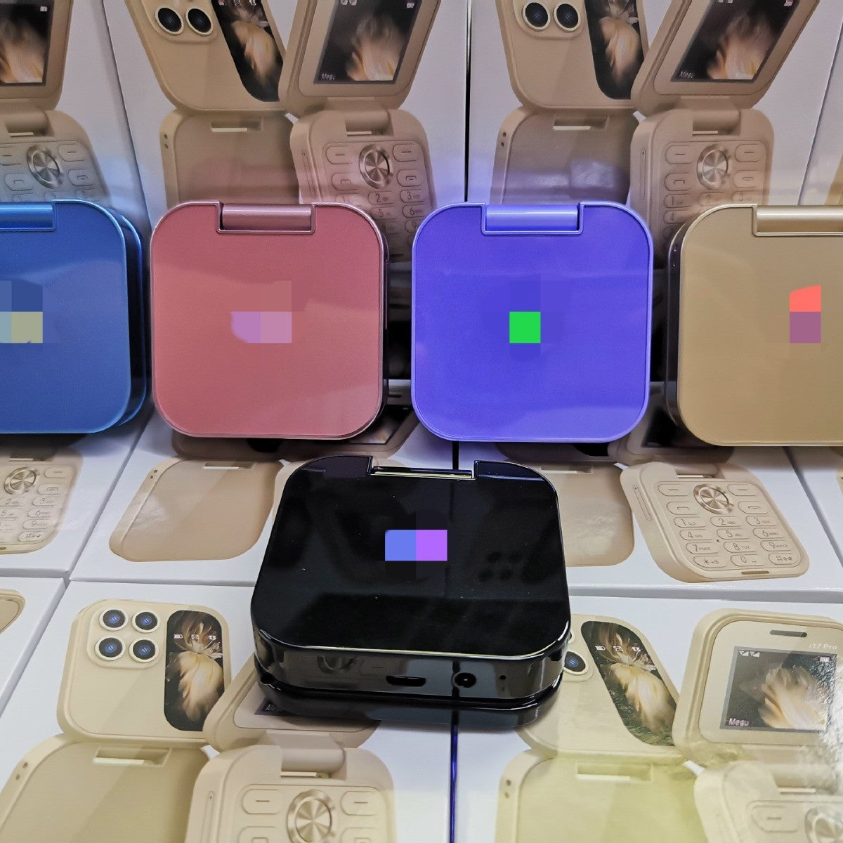 New i17Pro Mobile Phone Multi-Language Folding Flip Cover Foreign Language Phone i16 i15Pro Button Phone