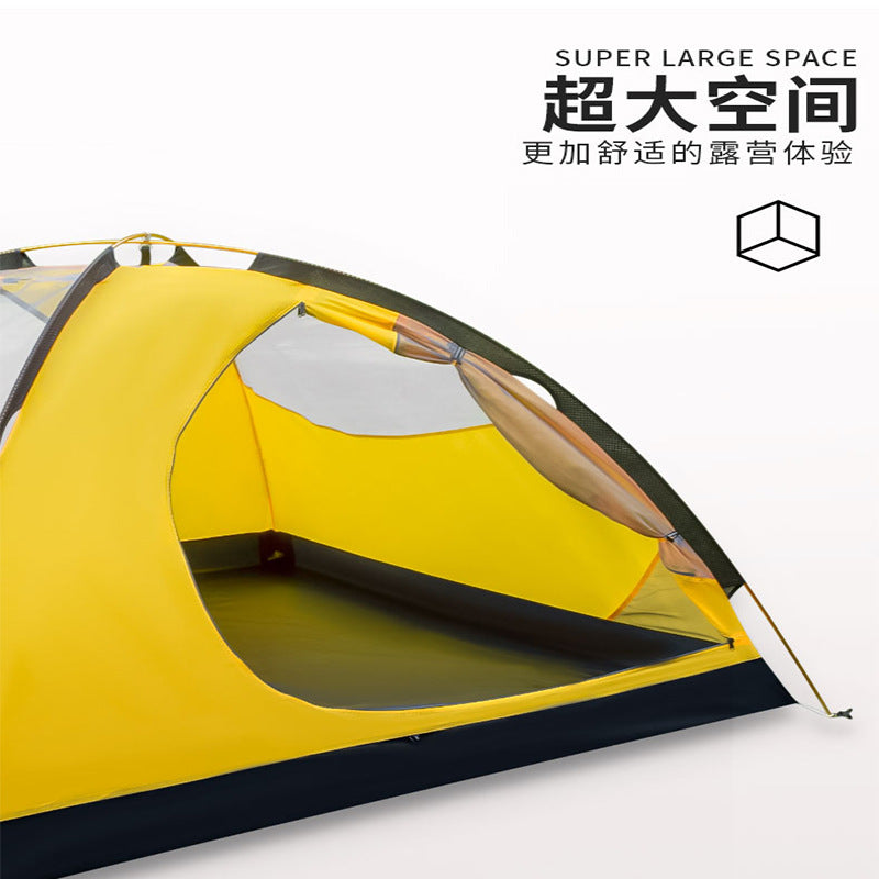 Canopy Tent Camping Supplies Double Layer Tent Hiking Portable Rainproof Tent Outdoor Heavy Rainproof Camping Gear