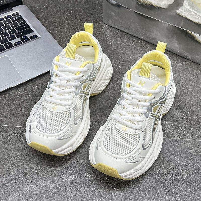 Exported Italian Original Clearance Dad Shoes Summer New Women's Running Hollow Sports Shoes Thick Sole