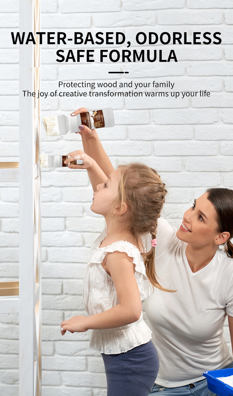 New Product Brush Paint Water-Based Wood Paint Furniture Renovation Bedside Table Wood Coating Paint Renovation Magic Tool