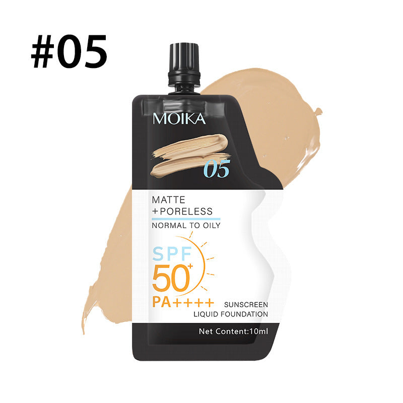Full Moisture Sunscreen Foundation Oil Control Non-Cakey Concealer Primer for Dry Skin Non-Caking