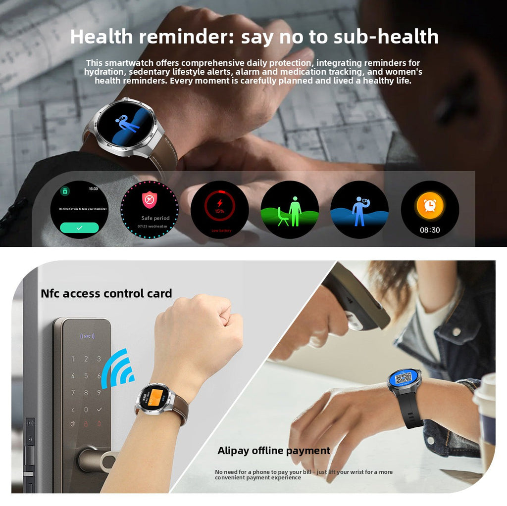 Watch5 Max Smart Watch1.52inch Bluetooth Call, Heart Rate Monitor, Pedometer, Sleep Monitoring, Waterproof, Shockproof, Dustproof Sports