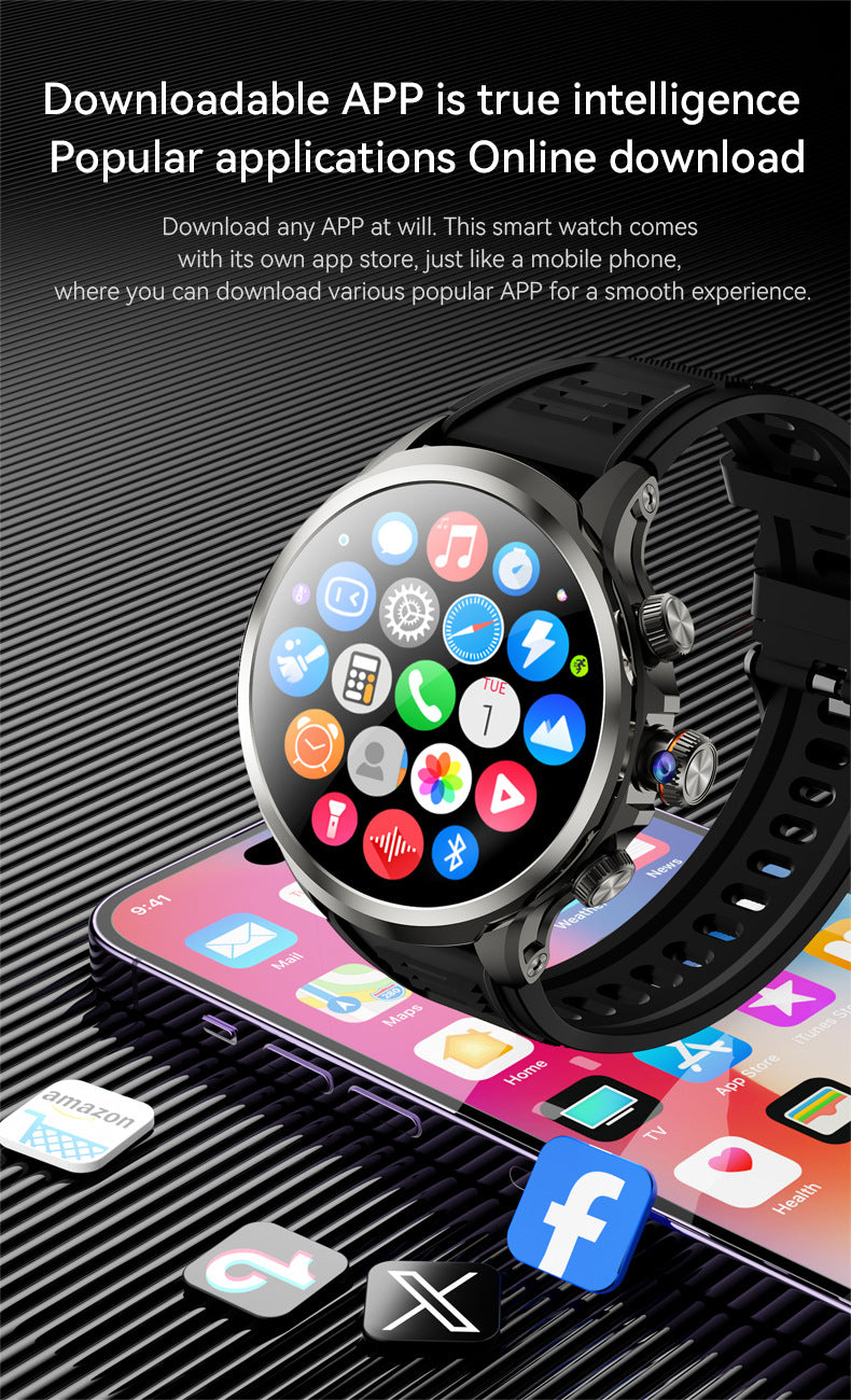H18 Pro Smart Watch5G SIM Card Global Communication Google APP Download Rotating Camera Video Call Photo