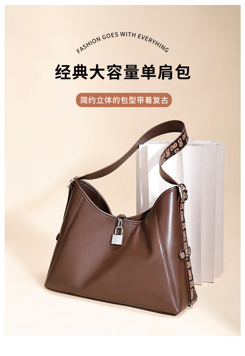 High-End Melad Crossbody Bag New Commuter Retro Tote Bag Large Capacity Versatile Single Shoulder Women's Bag Mother Bag