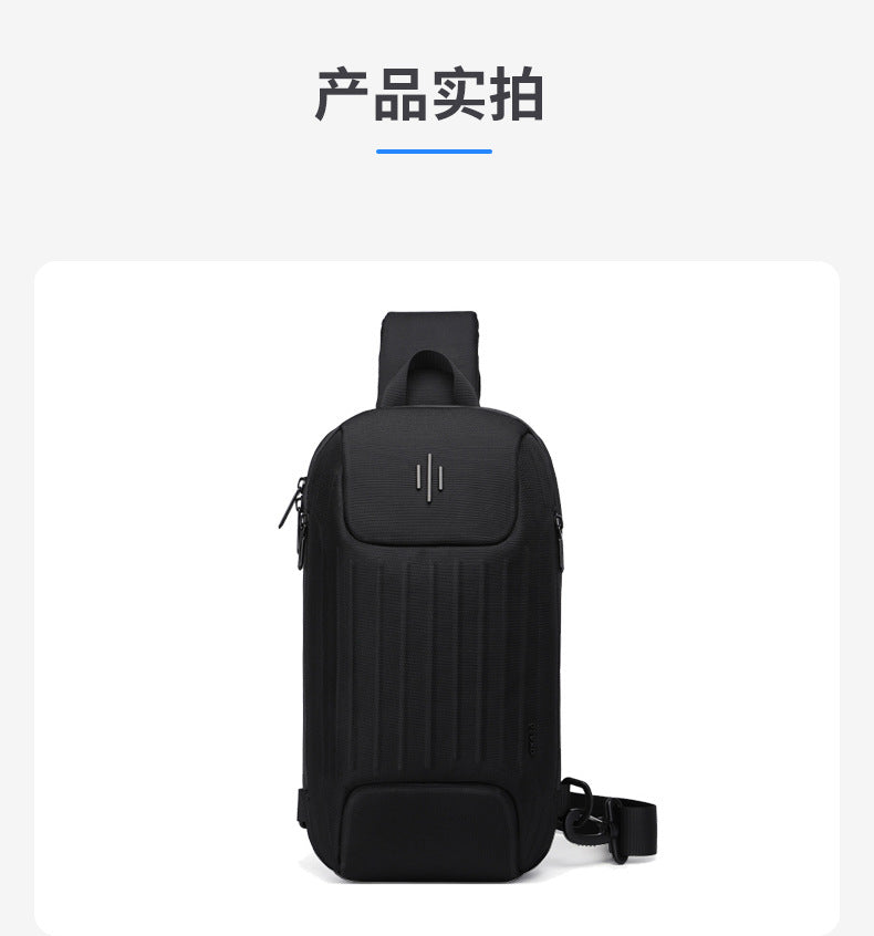 ozuko New Men's Chest Bag Casual Versatile Crossbody Bag Waterproof Anti-theft Men's Bag Crossbody Bag High-end Feel