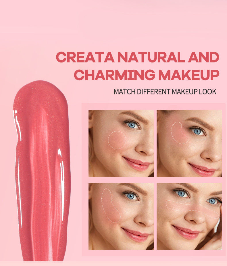 New Product TVLV Liquid Blush Velvet Moisturizing Six-color Lip Glaze Multi-functional Rouge Blush Facial Makeup