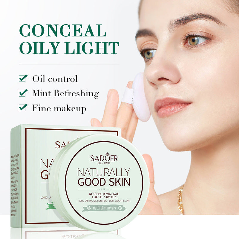 Full English Makeup SADOER Mineral Loose Powder Refreshing Lightweight Setting Concealer Powder  Wholesale