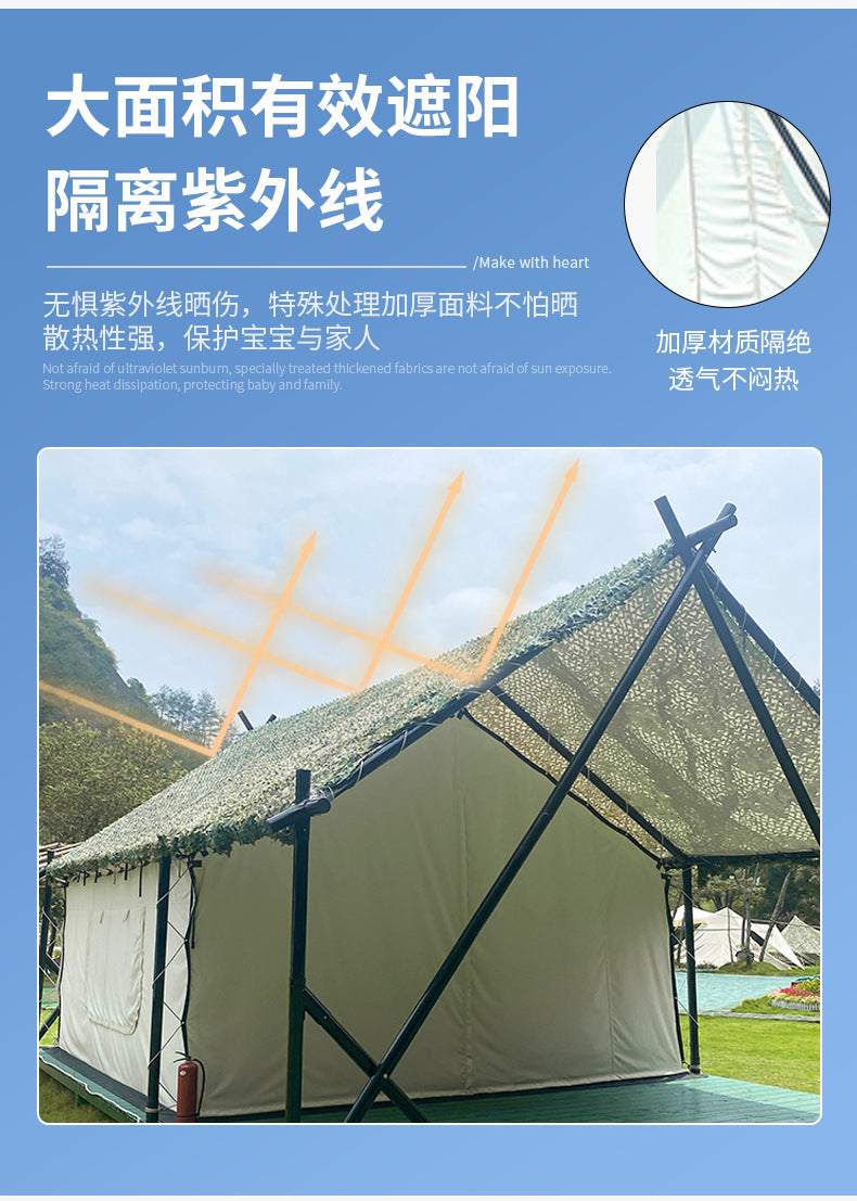 Outdoor Luxury Tent Style Nomadic Tent Hotel High-End Homestay Tent Camping Family Gathering Luxury Hotel Tent