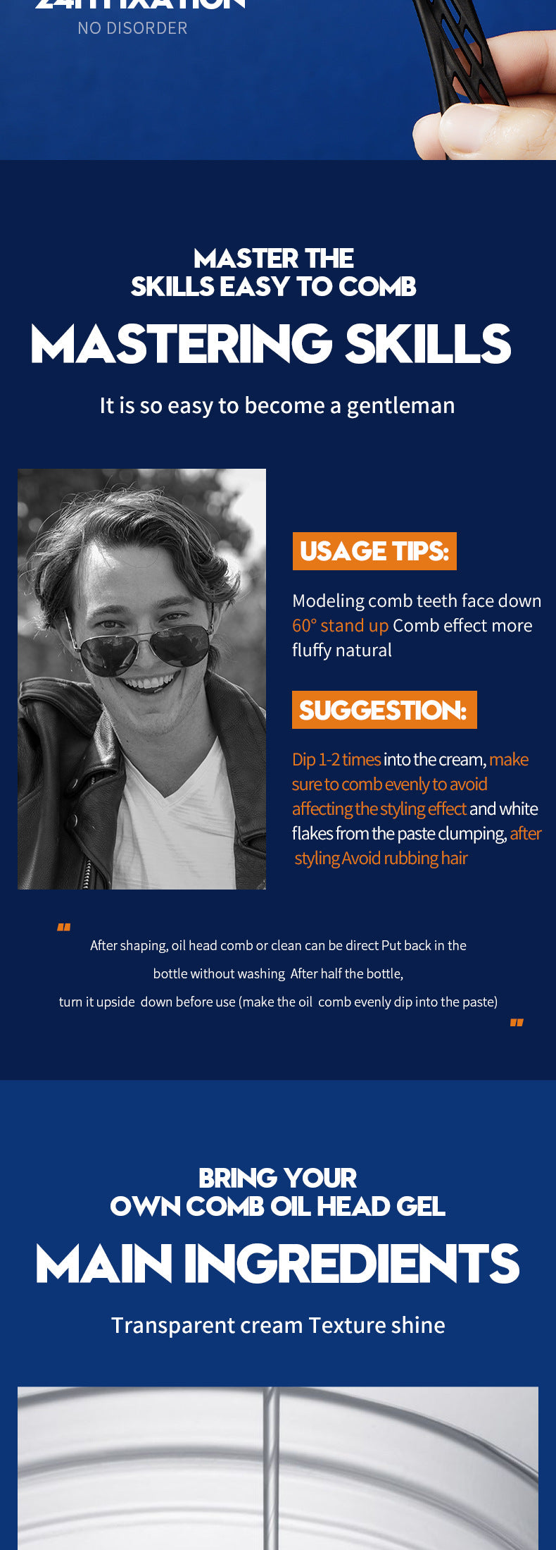 Men's styling gel for slicked-back hair SADOER Natural Fluffy Fragrant Hair Wax Cross-Border Wholesale