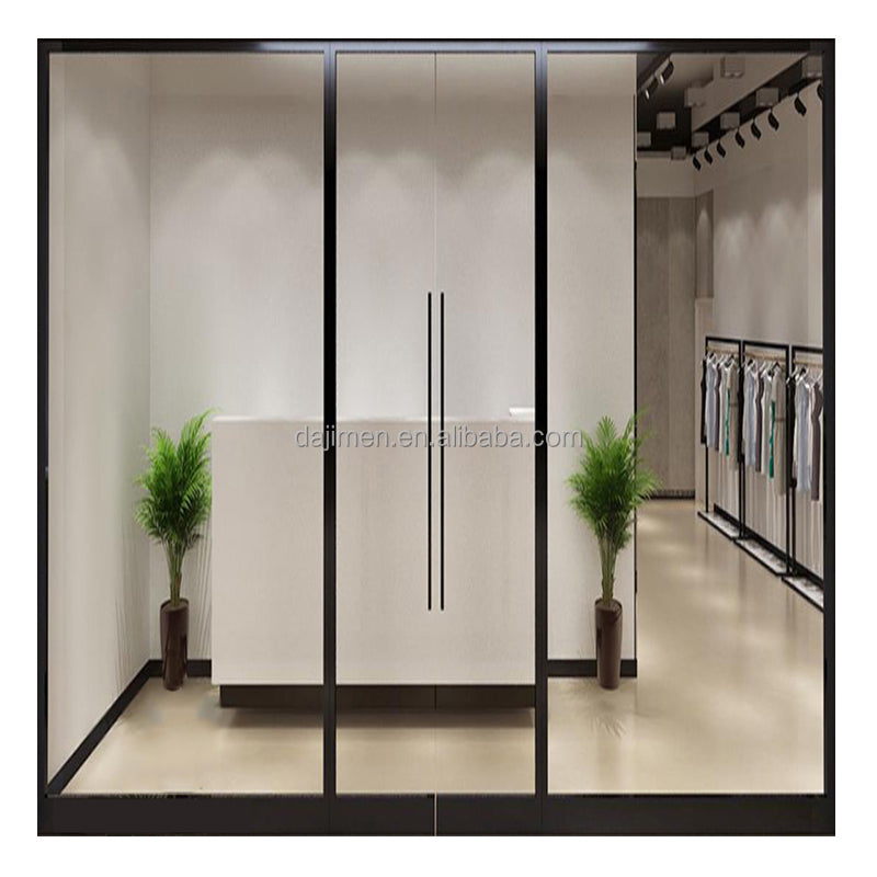 Office Commercial Apartment Entry Automatic Aluminium Frame Sensor Glass Sliding Door