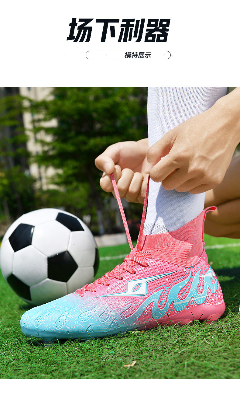 CICERO High quality professional football shoes for men and women FG Long Spike Anti-Slip Wear-Resistant Youth Practical Competition Training Shoes