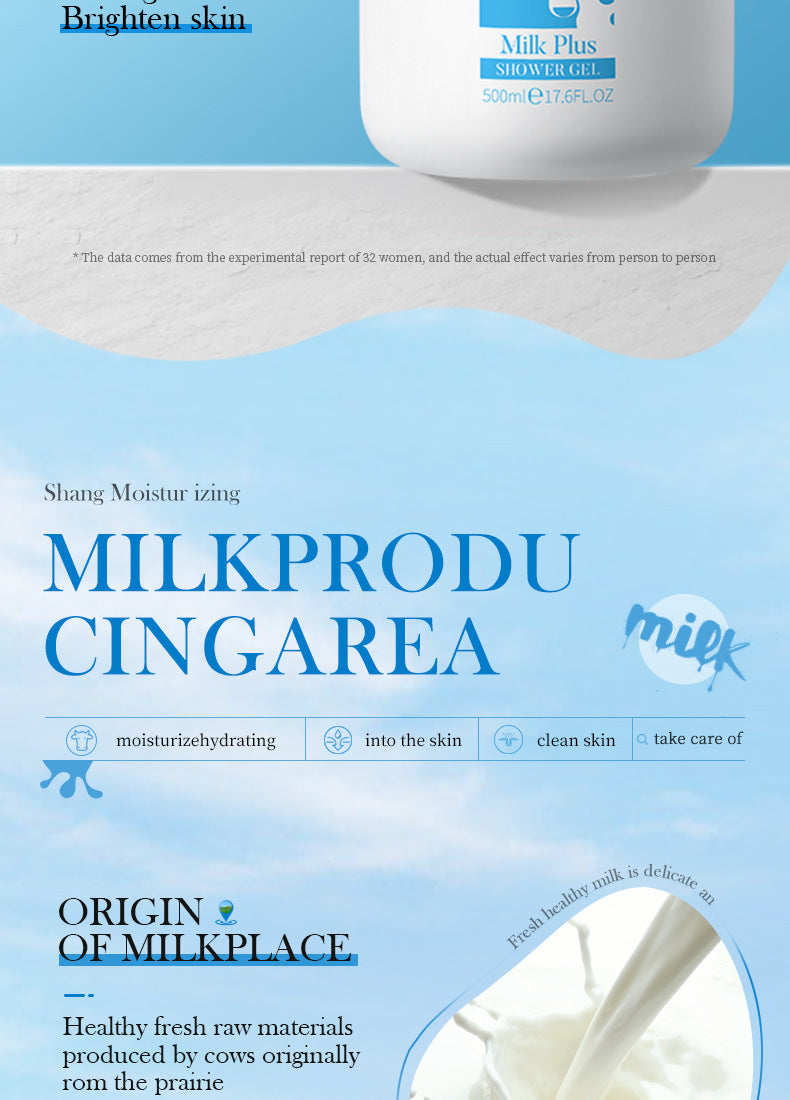 Milk Body Wash SADOER Hydrating, smooth, clean fragrance body wash for cross-border foreign trade wholesale