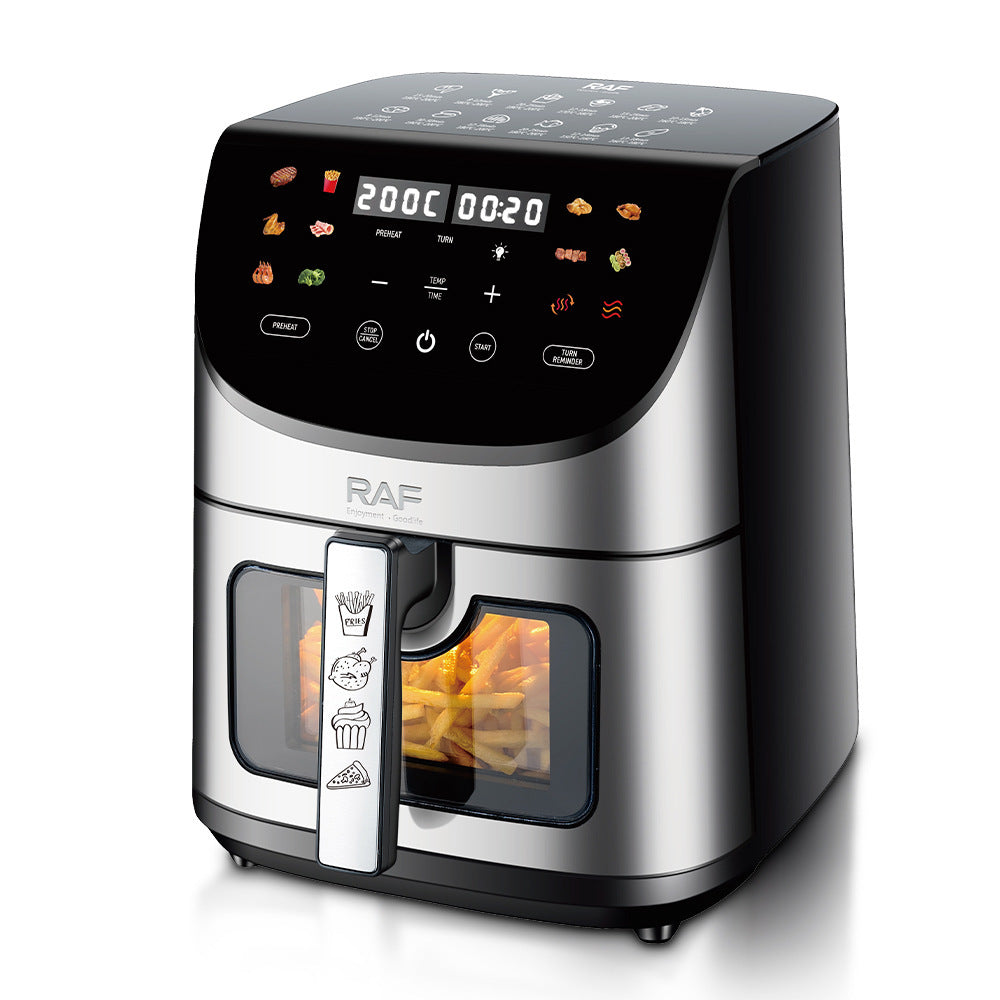 RAF European Standard Air Fryer for Home Use, Remote Control, Multi-Functional, Smart Touchscreen, Oil-Free, Smoke-Free8L Deep frying pan