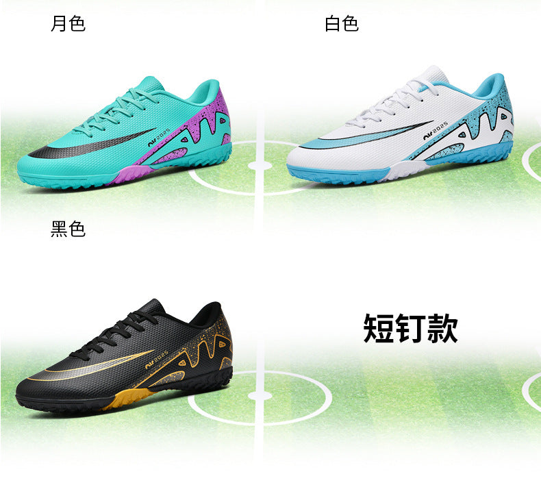 Comfortable football shoes for men and women, teenagers and students AG Spike TF Anti-Slip Breathable Turf Training Sneakers