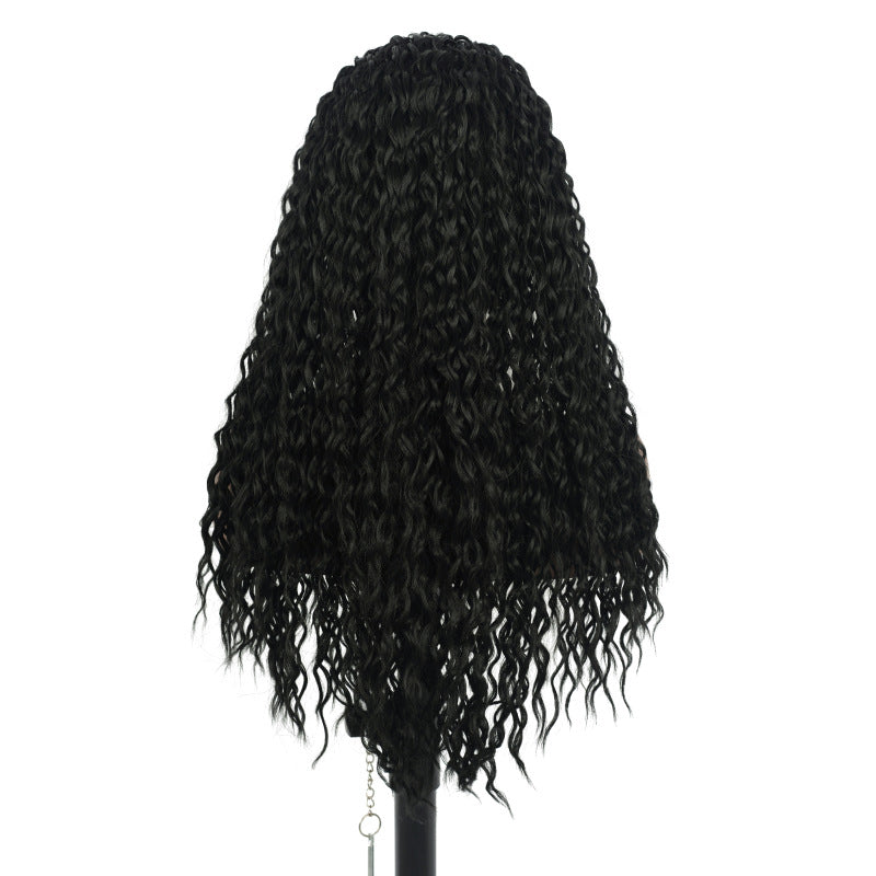 European and American Style Medium-Length Curly Wig Afro Wig wigs Lightweight Synthetic Hair Band with Slight Curl