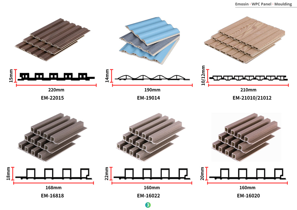Indoor Outdoor Integrated Wood Plastic Waterproof Fluted Pvc Cladding Wpc Ceiling Panels for Interior Exterior