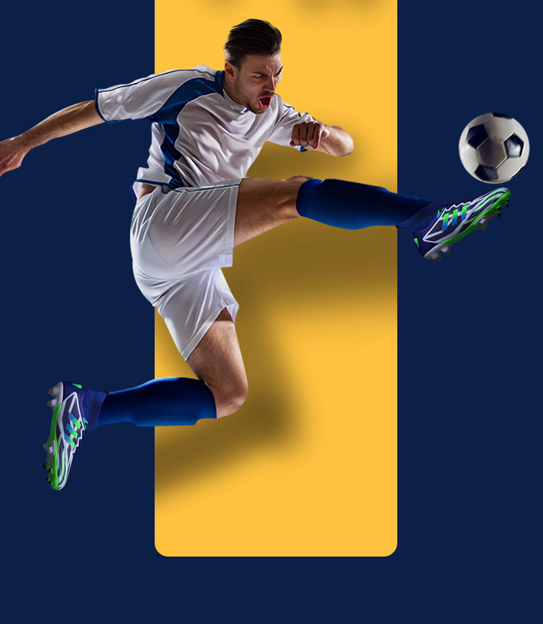 New high-top soccer shoes for men and women AG Spike TF Broken Nail Youth Student Grassland Competition Training Shoes