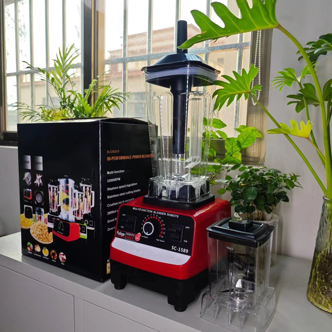 4L8in1blender Stainless Steel High-Power Pure Copper Blender Meat Grinder Ice Crusher Juicer Blender