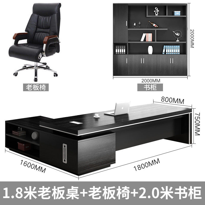 Simple Modern Boss Office Desk and Chair Set New Chinese Style Executive Desk President Desk Manager Desk Office Furniture