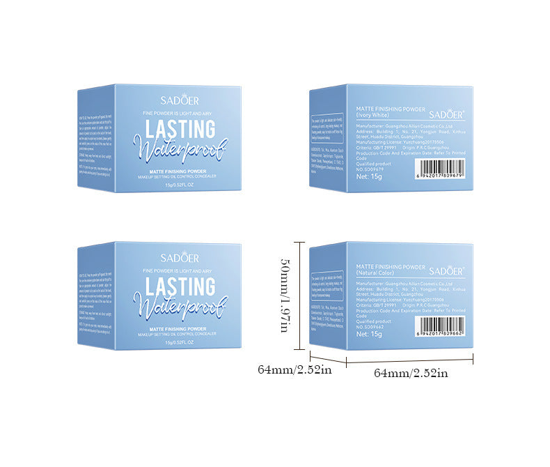 Matte Concealer Powder15g SADOER Contouring and Setting Powder for Makeup Wholesale Cross-Border Trade