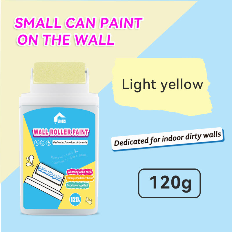 Wall Small Roller Brush Paint Cocoa Roller Dirty Graffiti Renovation Color Change Latex Paint Portable Water-Based Interior Wall Paint