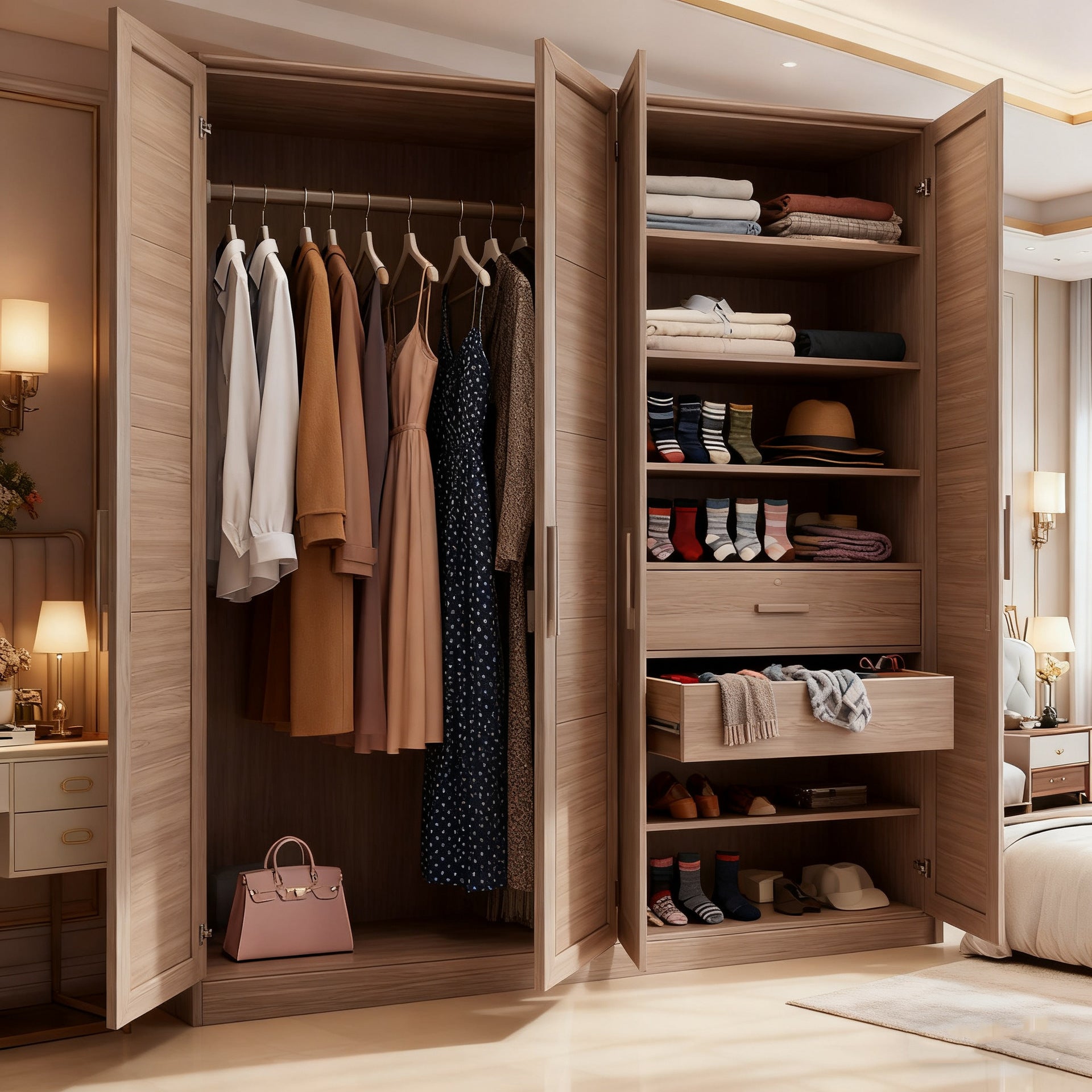 Custom Aluminum Alloy Wardrobe Honeycomb Welding Board Home Bedroom Integrated Assembly Storage Cabinet Large Wardrobe