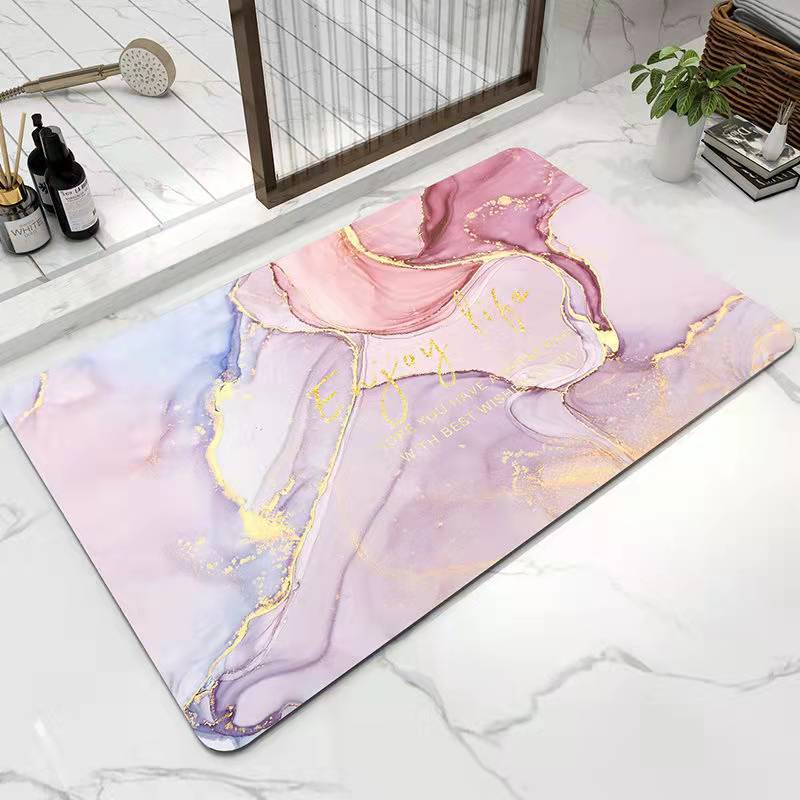 Geometric Abstract Entryway Non-Slip Mat Home Bathroom Doorway Water Absorption Soft Mat Easy to Clean Tech Cloth Entrance Mat