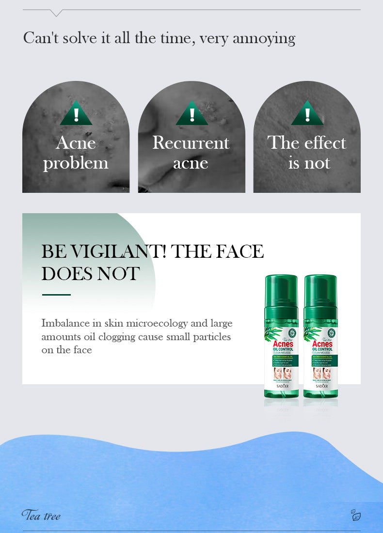 Full English Tea Tree Mousse Facial Cleanser150gSADOER Clean Bubble Dense Facial Cleanser  Wholesale