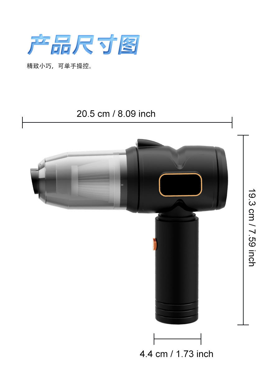 Mini Car Vacuum Cleaner Handheld Wireless Desktop Household Portable Small Large Suction Portable Dual-use Dust Collector