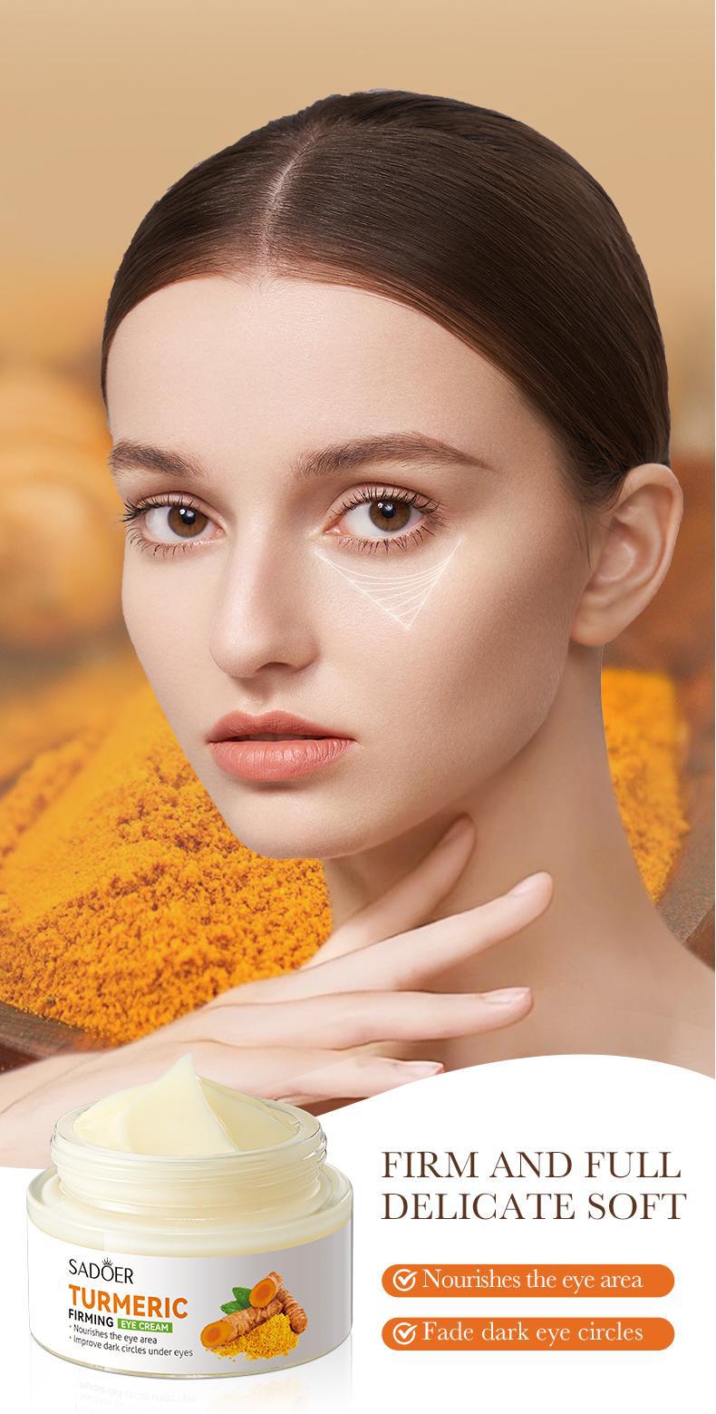 Full English Turmeric Skincare Set SADOER Cleansing, moisturizing, hydrating five-piece set for  foreign trade wholesale