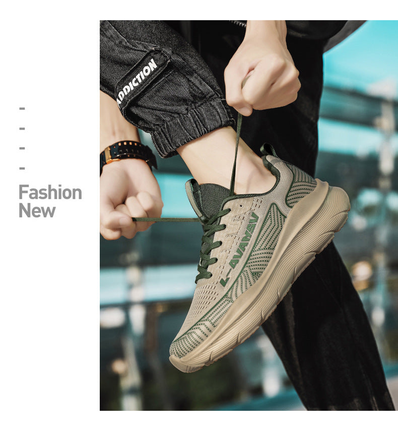 Autumn Breathable Casual Versatile Sports Shoes for Teenagers, Ultra-light Shock-absorbing Dad Trendy Shoes, Travel Hiking Shoes with Cushioning