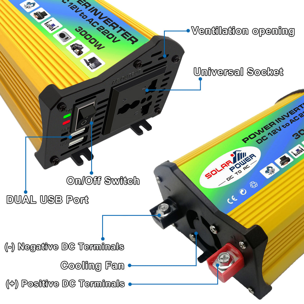 Automobile and Motorcycle Parts Car Converter Car Inverter Car Inverter Power Supply12V Turn110V/220V 300W