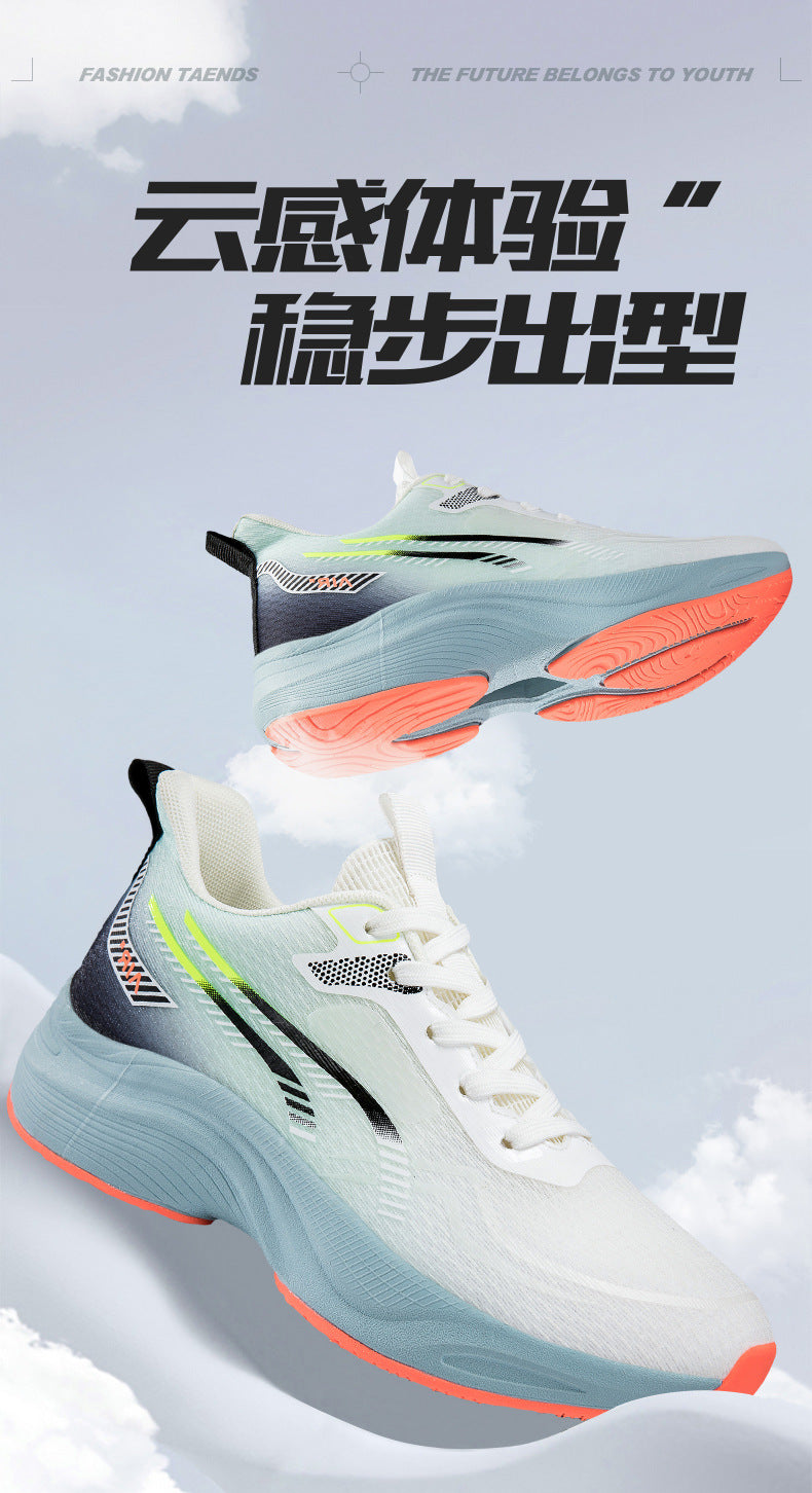 Casual mesh shoes new soft sole cushioning men's running shoes breathable mesh2025New lightweight high-elastic sports shoes