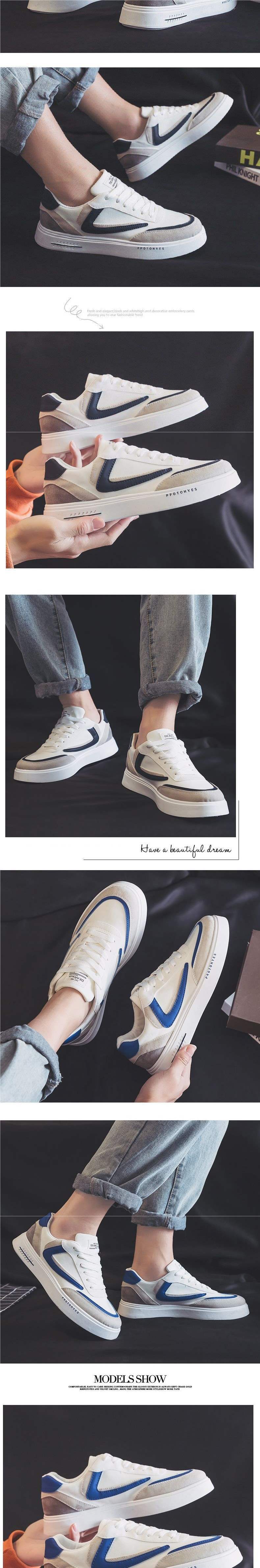 2025Summer New Breathable Canvas Trendy Shoes for Men ins Versatile Casual White Sneakers Sports Cloth Shoes