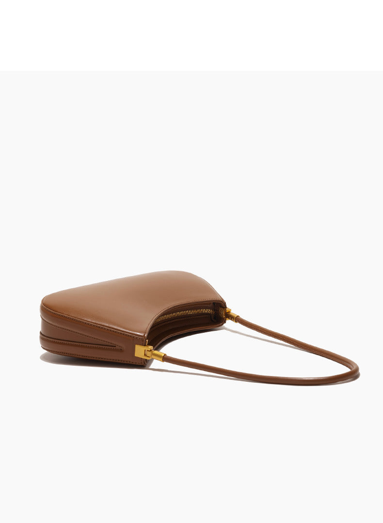European and American Niche French Retro Underarm Fashion Women's Bag Light Luxury Simple Large Capacity Handbag Women's Single Shoulder Baguette Bag
