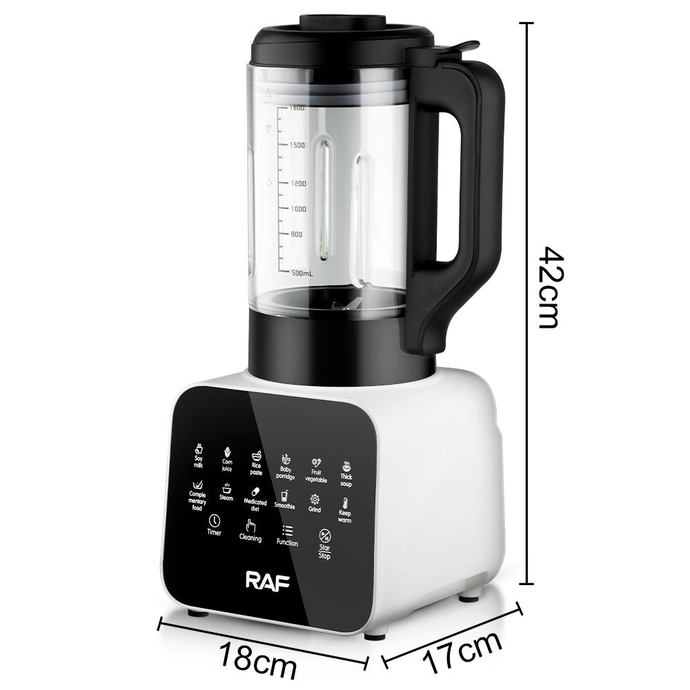 RAF European Standard Multifunctional Juicer Household Fully Automatic Fruit and Vegetable Juicer Blender Glass Cup1.8L