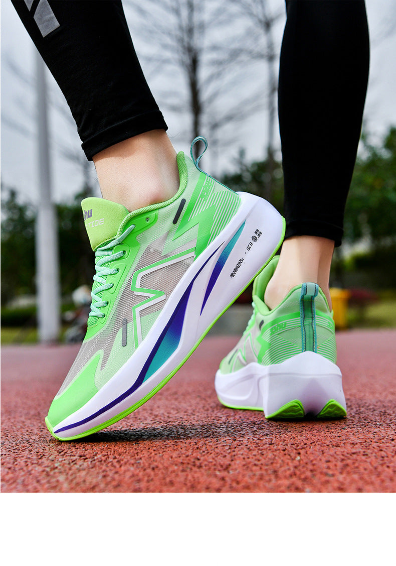 Summer Professional Marathon Soft Sole Mesh Breathable Sports Shoes Thin Running Shoes Men's Racing Long Distance Sports Shoes